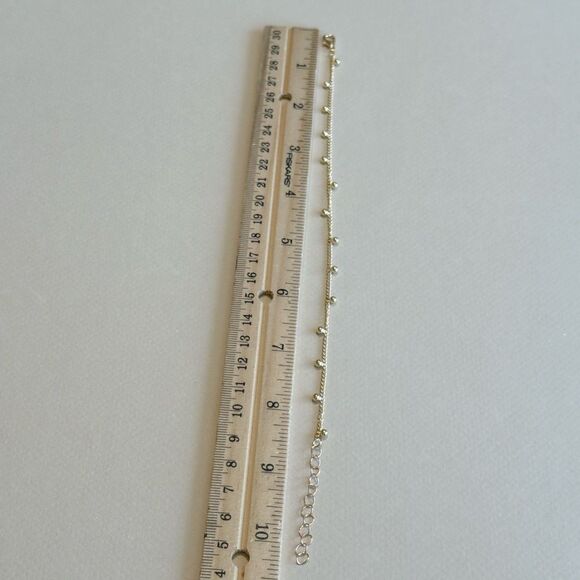 Gold Beaded Anklet #1523 - Picture 4 of 4